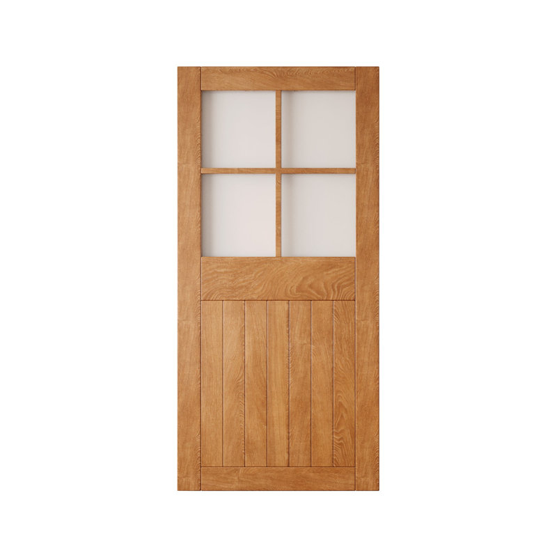 Porte de grange coulissante en bois massif non assemblé 26 po x 84 po, 26 po x 84 po