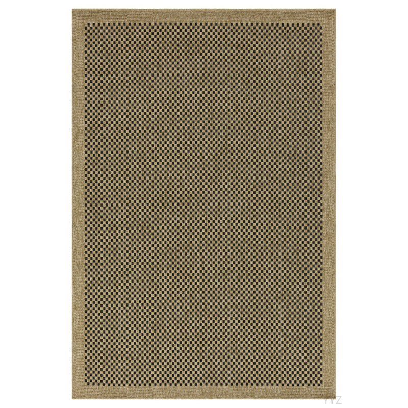 Earth GC_NTL1003 Jute/Black 7 Ft. 10 In. X 10 Ft. 3 In. Indoor/Outdoor Area Rug, Rectangle 7'10" x 10'3"