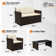 4 Pieces Sofa And Table Set With Cushion