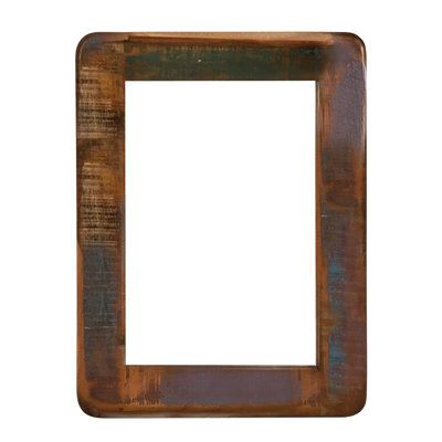 Rukhsar Wood Flat Wall Mirror