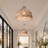 Andreina 1 - Dreamy Palm Fibers Pendant Light - Natural Dome 1-Light Polished Handwoven Dimmable Hanging Light For Kitchen Island, Kitchen, Dining Room, Living Room or Bedroom in Boho, Country, Farmhouse, Modern Farmhouse & Mid-Century Modern Style-544679875