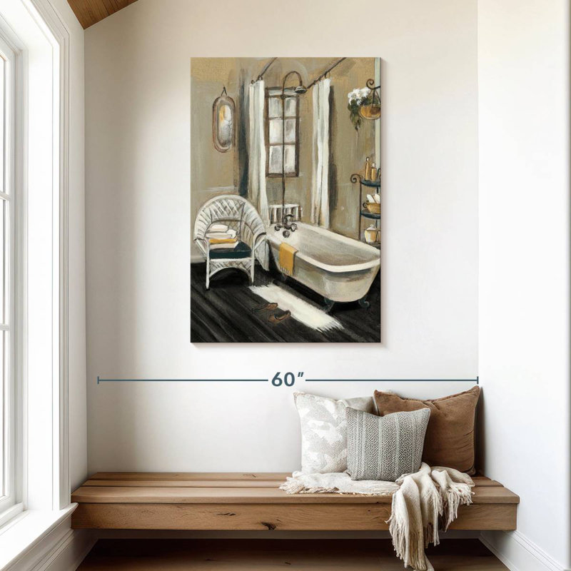 Lilie French Bath II - noir, H 45 po x l 30 po