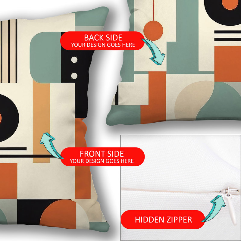 Checkerboard pattern Throw Pillow, Design element Cotton Twill Pillows