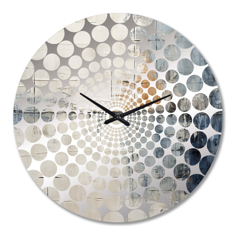 Horloge murale Volmy - Collages abstraits, Très grand