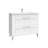 Rose C100F Free Standing Bathroom Vanity Unit in Matte White with Matte Chrome Handles-119319346-119319350