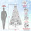 Arbre de Noël, blanc, réalisme élevé et décoration facile, polyvalent pour les scènes de Noël à la maison-13917255-13917253