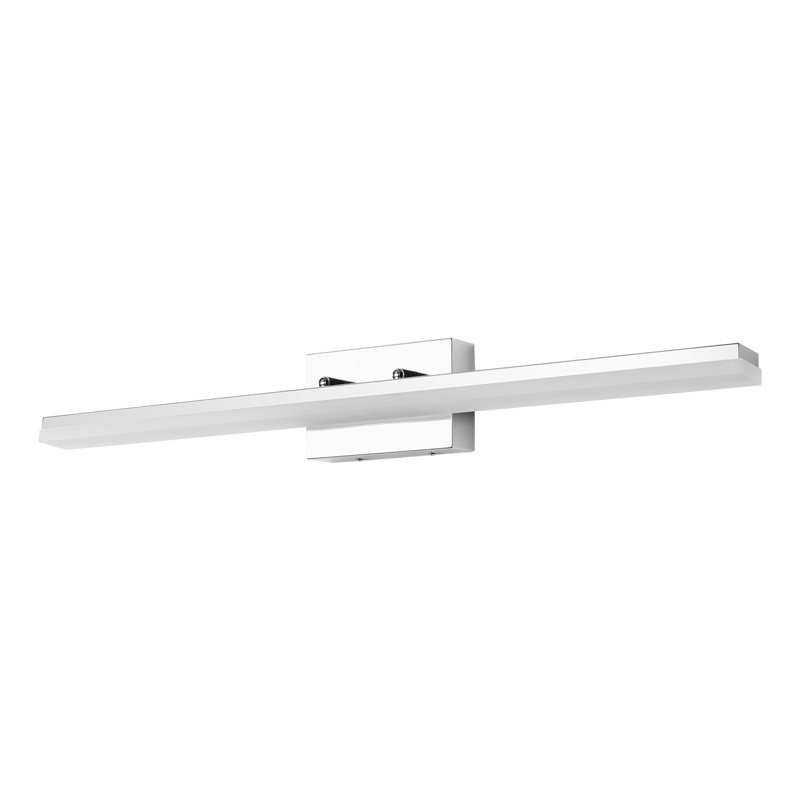 Barre d'éclairage de salle de bain 1 lumière DEL Alfonza, Chrome chrome, Blanc froid 5000K, L 36,61 po