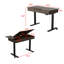 Table de bricolage électrique à hauteur réglable avec rangement