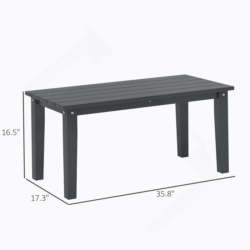 Table de patio, table basse d'extérieur, Noir