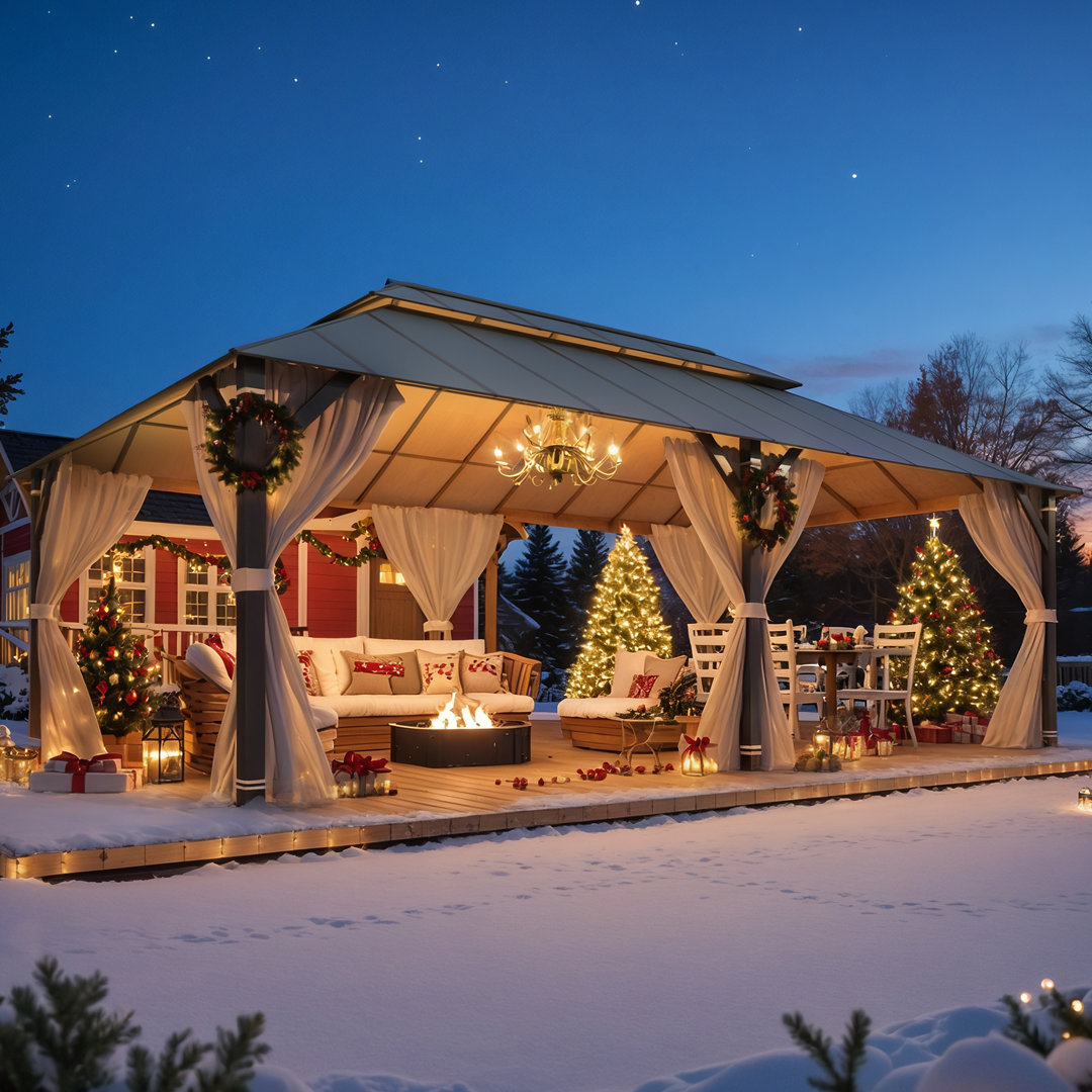  12 Ft. W x 20 Ft. D Aluminum Patio Gazebo EROMMY