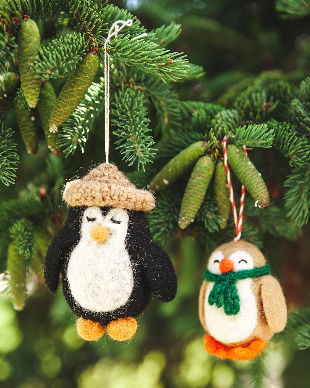 Felted Festive 5" Penguin Ornament