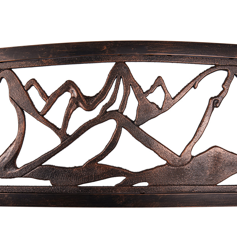 Arlon Metal Garden Bench, Light Bronze