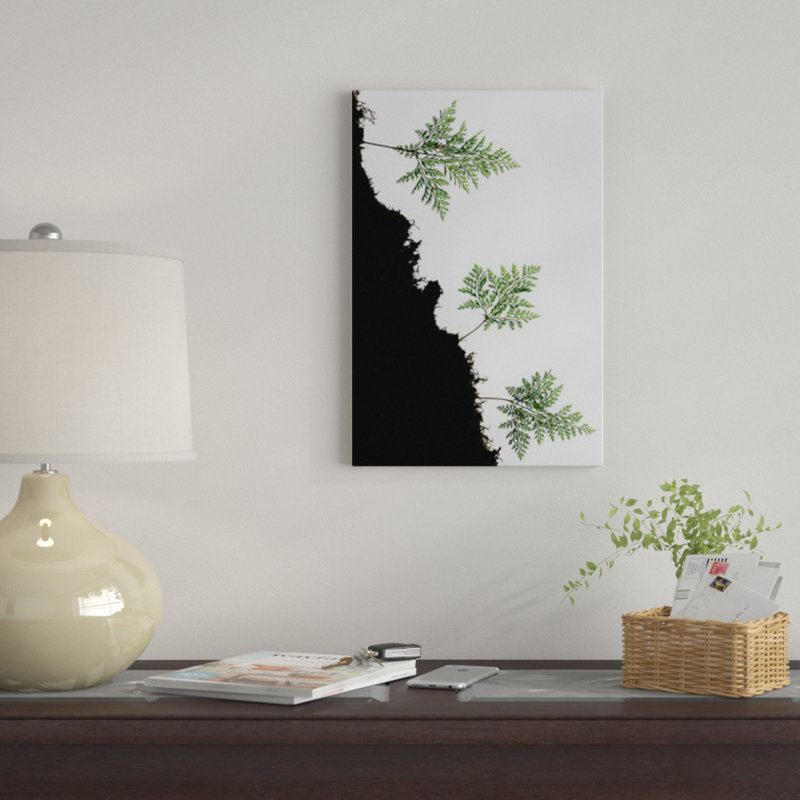 « palm trio ii », impression sur toile, H 18 po x l 12 po x P 1,5 po, Toile tendue, Pas de tapis