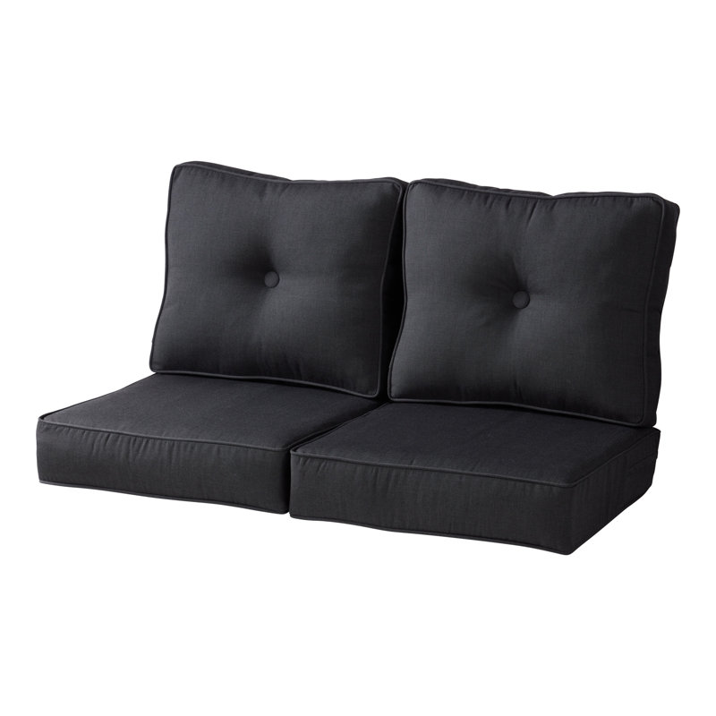 Sunbrella 4-Piece Deep Seat Cushion Set, Coal