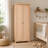 From the Tree Furniture Solid Wood Armoire – 2-Door Wardrobe Cabinet with Adjustable Shelves, Tall Bedroom Storage Closet, Unfinished