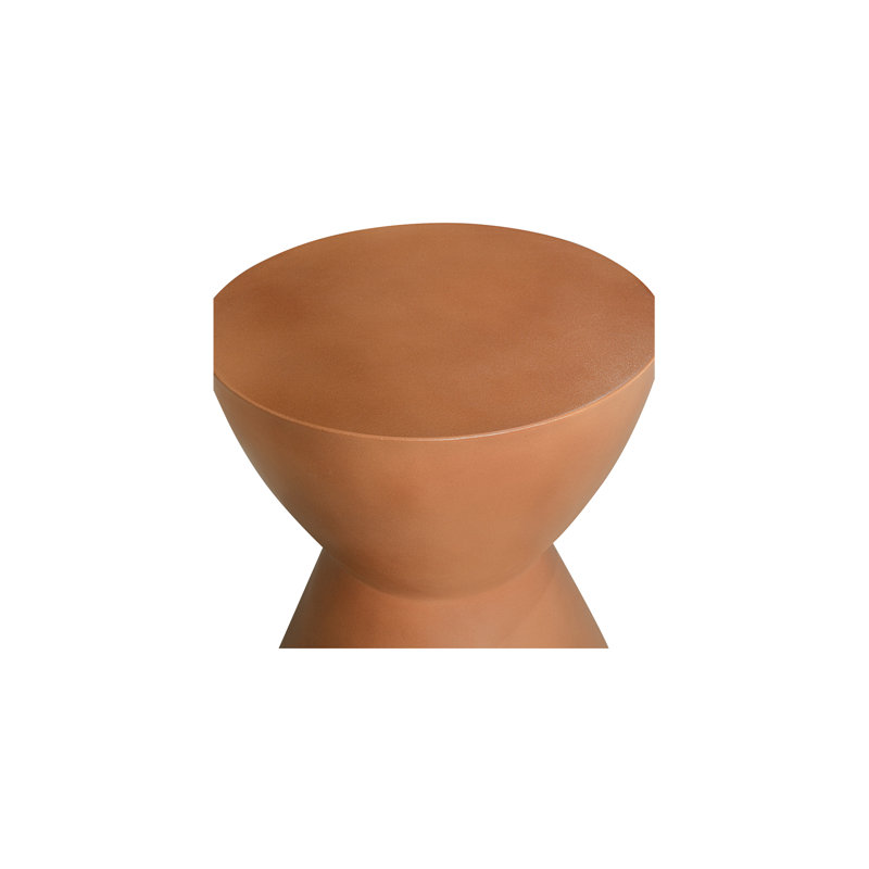 Gray Concrete Hourglass Outdoor Accent Stool