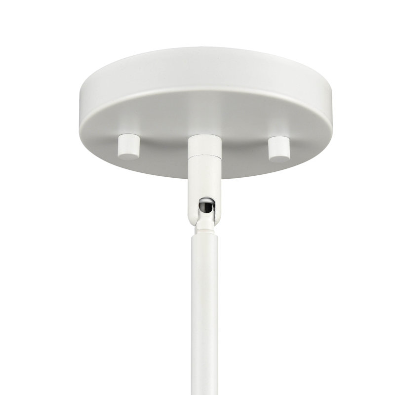 1 Light 16" Wide White Pendant