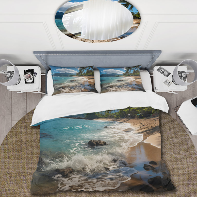 Ensemble de housse de couette en microfibre / polyester Aloha Tropical Dreamscape II Bedding