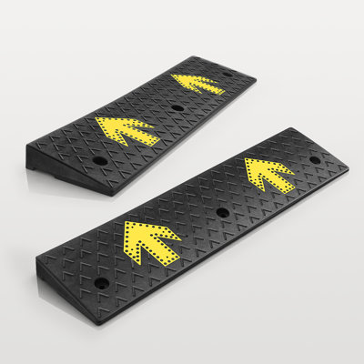 Rampe de rampe en caoutchouc - Rampe de seuil résistante pour voitures et fauteuils roulants