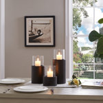 3 Piece Iron Tabletop Hurricane Holder Set