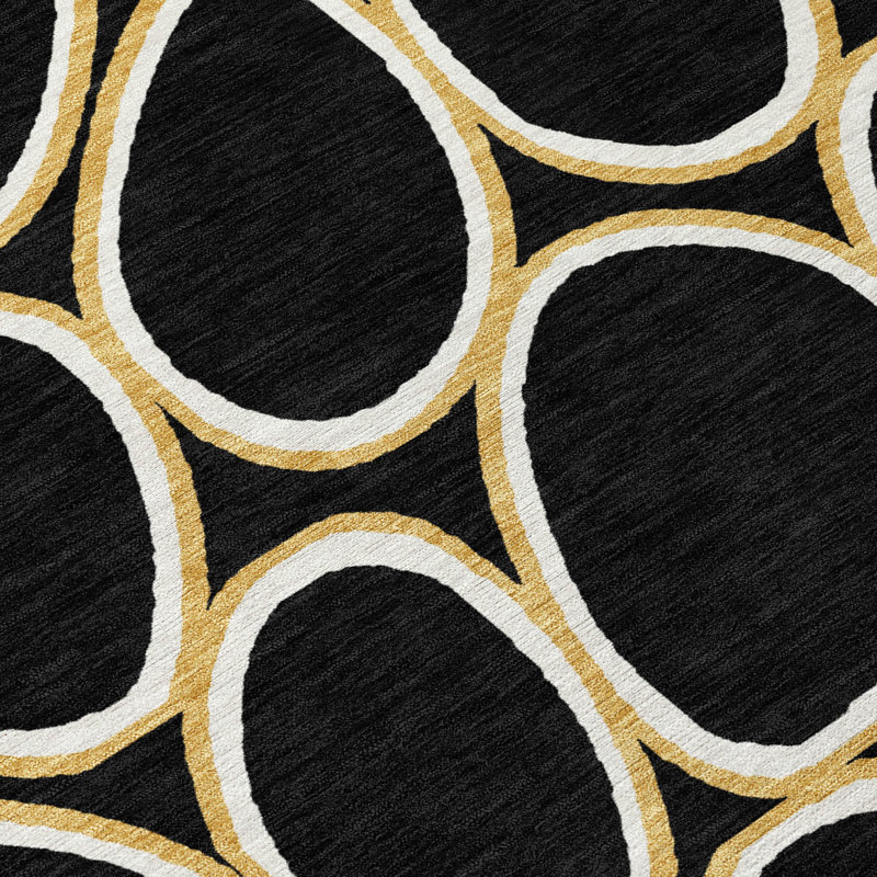 Tapis intérieur / extérieur noir Elantra , 8 pi x 8 pi