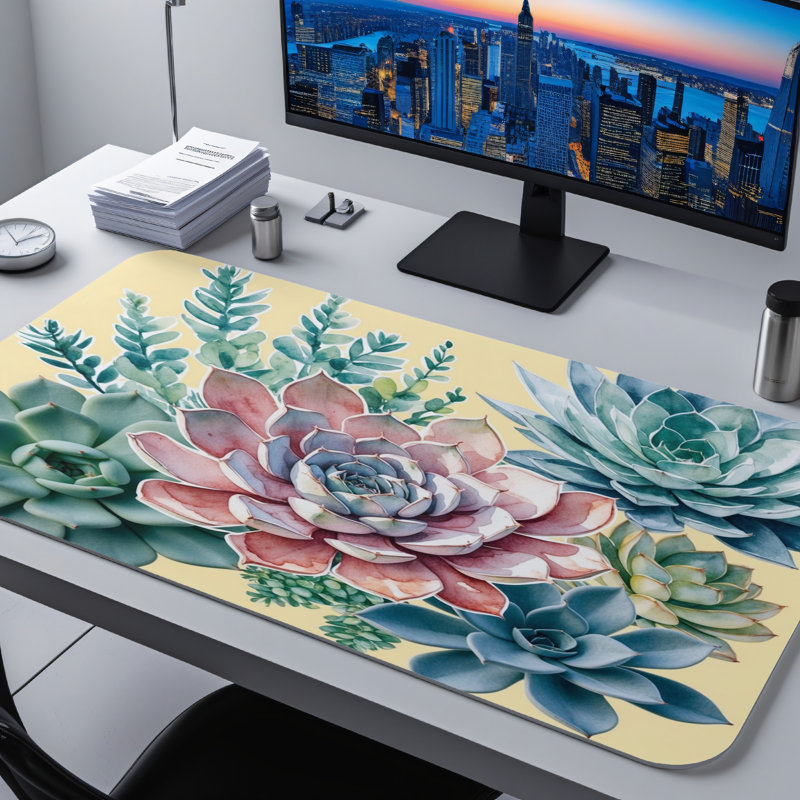 Polyester Desk Pad, 14.4x12.1