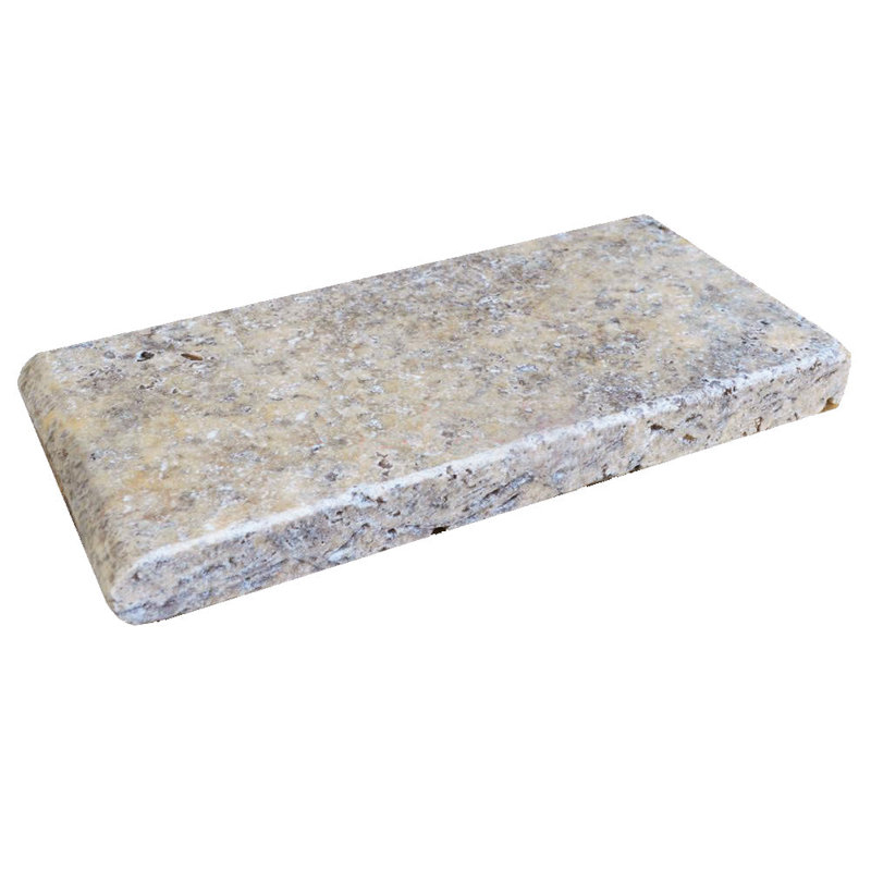 12" x 24" Travertine Stone Look Wall & Floor Tile, 12" x 24" x 1.25"