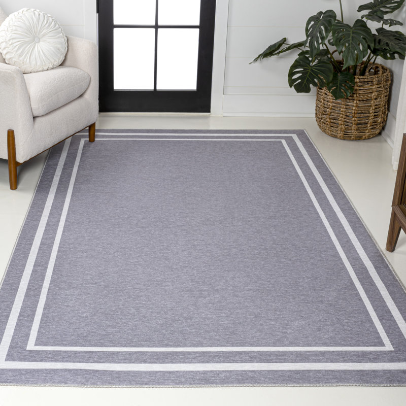 Tapis gris / crème Andujar Classic, Rectangle 8 pi 10 po x 12 pi
