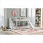 Lit plateforme superposé pour chambre d'enfant et soirée pyjama Lit simple en bois massif avec tiroirs et glissade