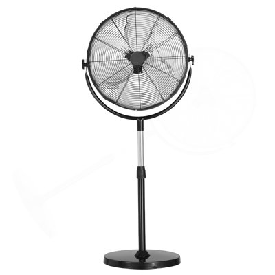 20" Industrial Pedestal Fan 3-Speed Fan 46.9 To 59.6 Inch Height Adjustable