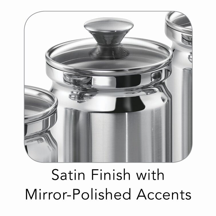 Tramontina 4-piece Stainless Steel Canister Set