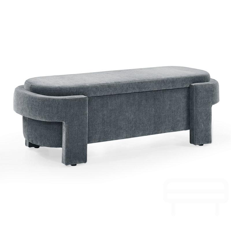 Kamrul Upholstered Storage Bench, Gray