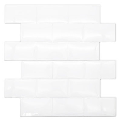 6.1'' W x 12'' L PVC Peel and Stick Subway Tile