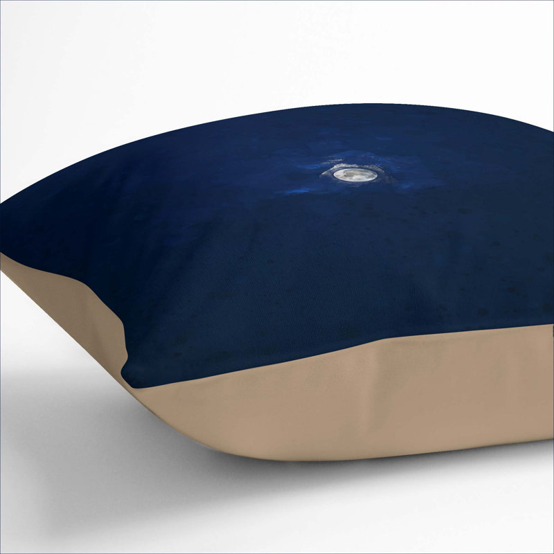 Moon Through the Clouds Cushion with Filling, 40cm H x 40cm W x 15cm D, Stone