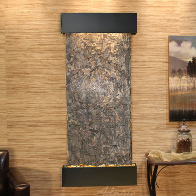 Inspiration Falls Natural Stone Fountain with Light