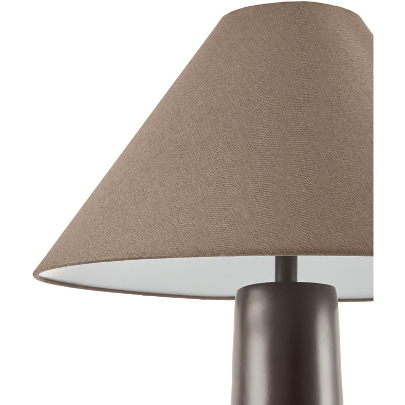 Lampe sur pied Rabayda, Marron foncé