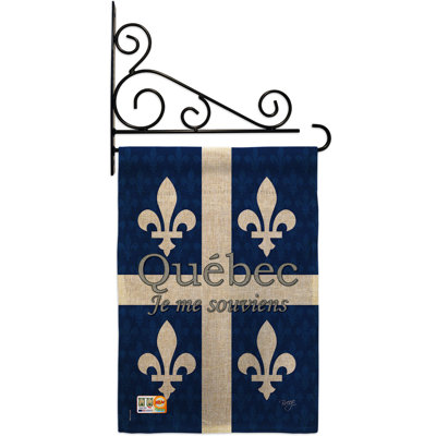 Double Sided 18.5'' H x 13'' W Burlap Flag Set