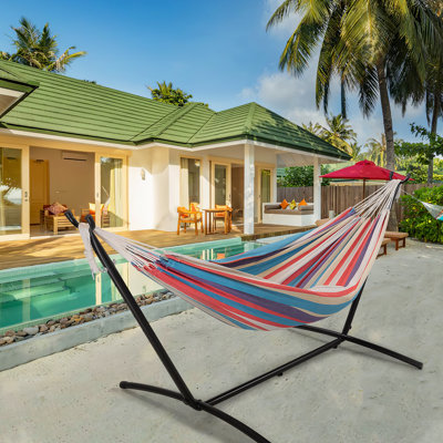 Doughman 2 Person Cotton Camping Hammock and Classic Hammock with Cushions