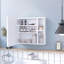 Pharmacie, trois tablettes internes, une porte, deux tablettes externes - blanc-2117729725