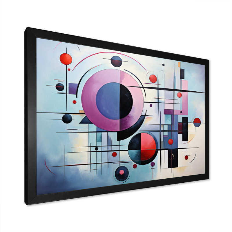 Illuminations spatiales mauves - Impression, H 16 po x l 32 po x P 1 po, Cadre photo noir