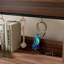 Meuble pour cage 38 po, table cage robuste avec 2 tiroirs de rangement et tablettes, table de bout avec porte coulissante pour chien à l'intérieur, table de bout