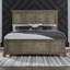 Ensemble de chambre à coucher avec lit à panneaux, commode et miroir Kamoura-125555084-125555089
