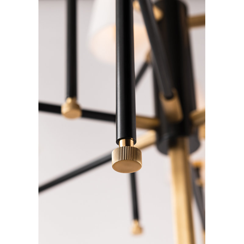 Bowery - 15 Light Chandelier - Aged Old Bronze Finish, Aged Old Bronze/Gold