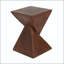 Table d'appoint TESS Modern - forme de sablier torsadé, brun foncé, sans assemblage-129458319