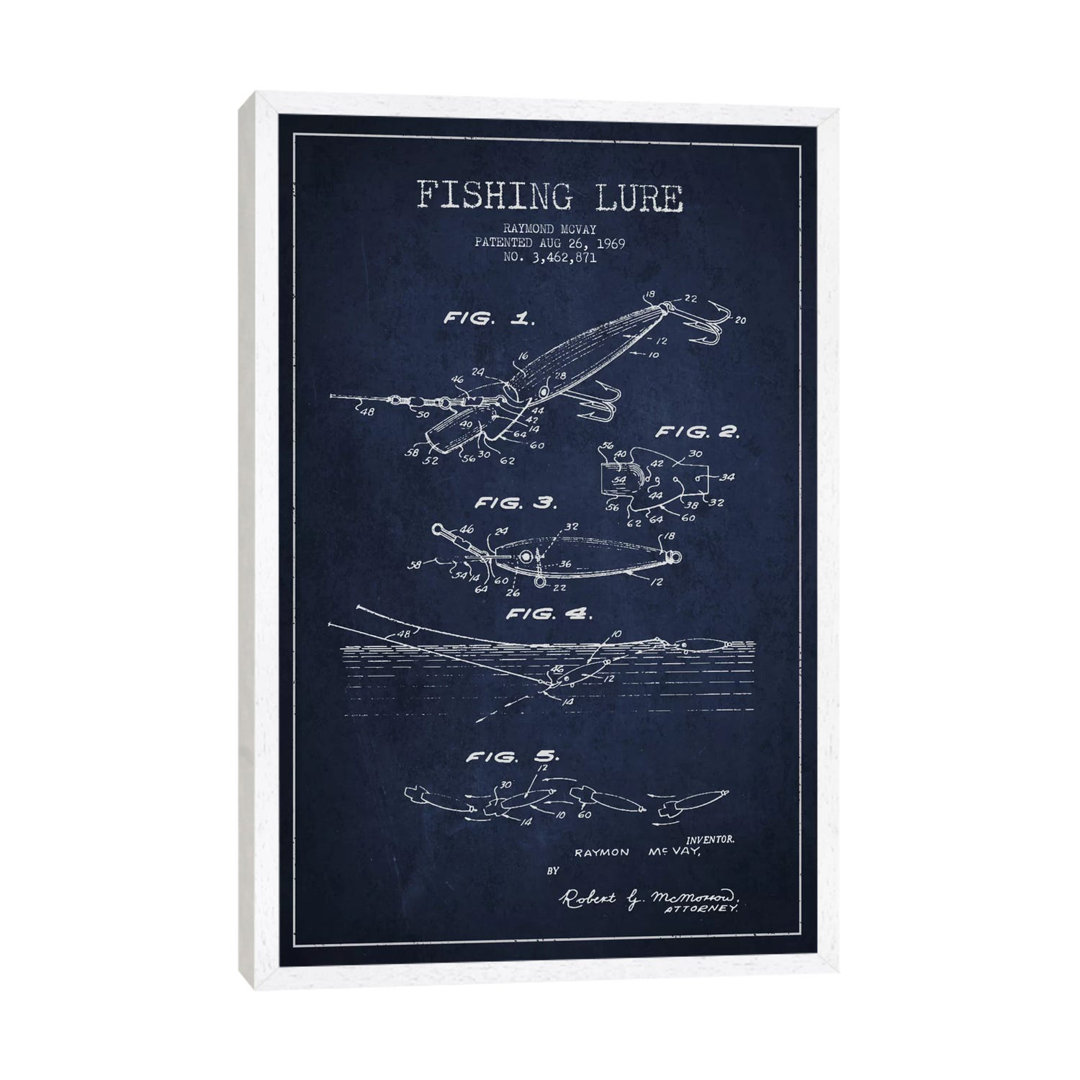 Angelgerät Marineblau Patent Blueprint