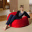 Fauteuil à billes - Fauteuil à billes rond rembourré en mousse à mémoire de forme avec housse amovible et lavable à la machine - Fauteuil à billes avec housse en microfibre douce - Fauteuils à billes en plusieurs couleurs et tailles-67262671-67262674