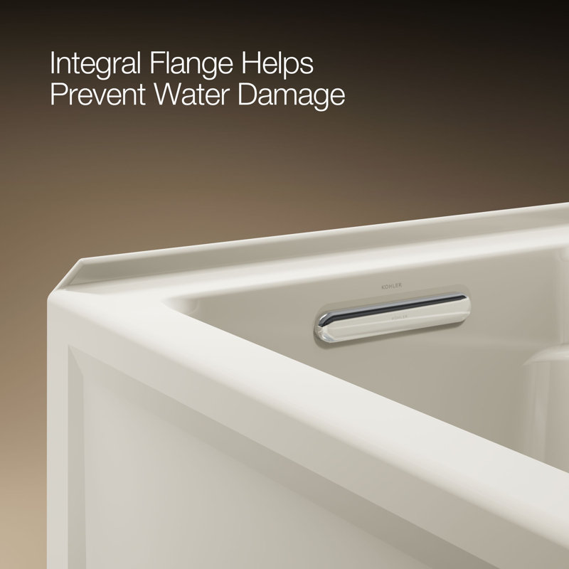 Archer 66" x 32" Soaking Bathtub, Biscuit, Left