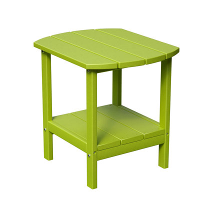 Patio Adirondack Side Table, Outdoor End Tables All-Weather Resistant HDPE Humidity-Proof Long Time Use for Deck, Lawn,Garden, Porch, Backyard End Tab