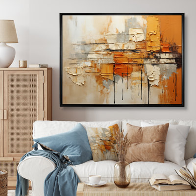 Génération «Orange Impressions III - Abstract Collages», art mural