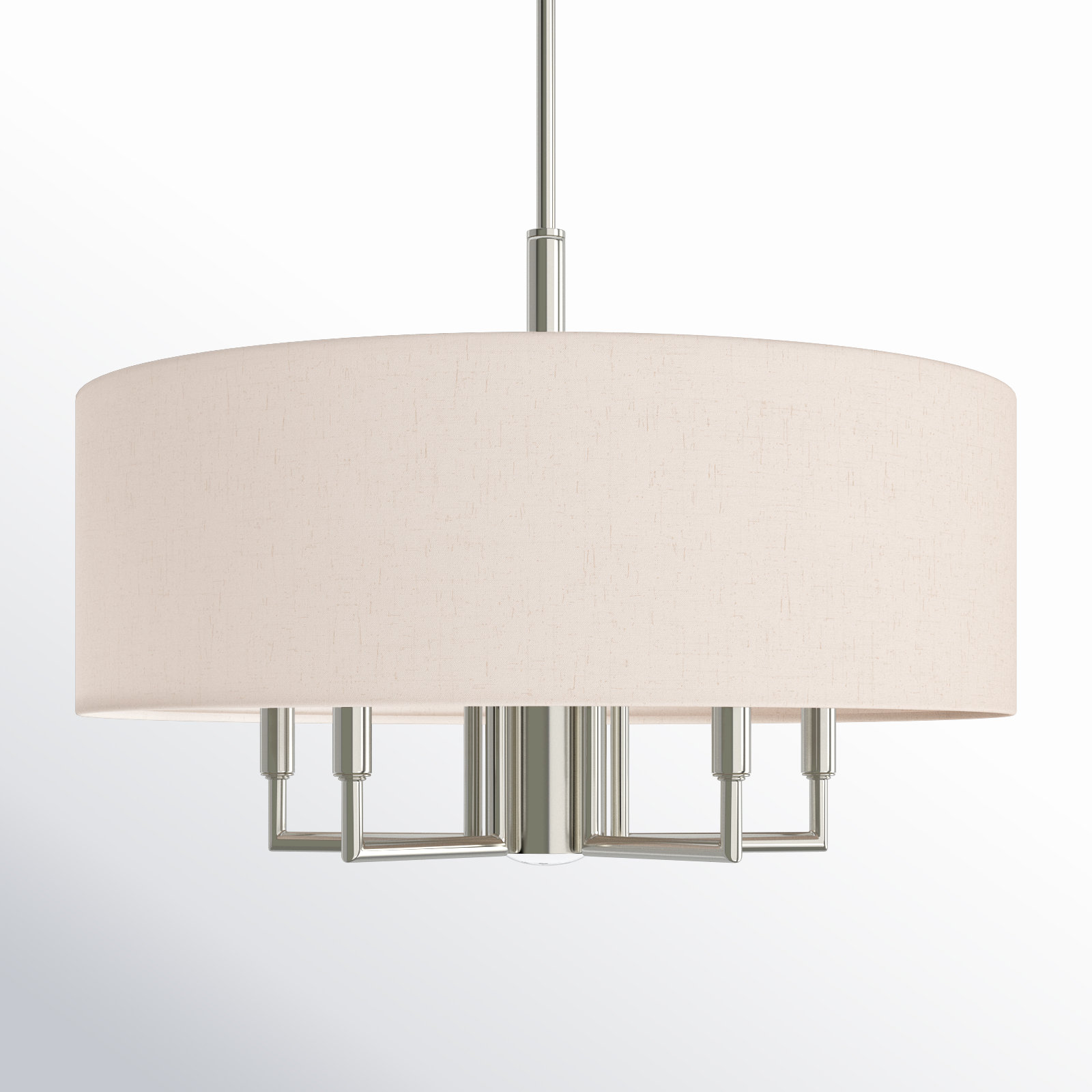 Bazilijus 6-Light Chandelier, Brushed Nickel